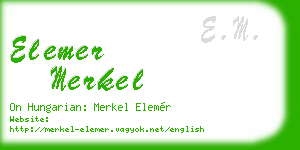 elemer merkel business card